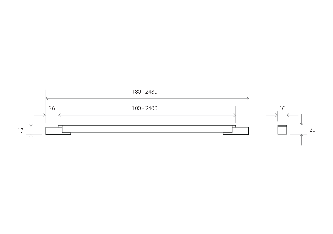 LTC PowerLED IP Linear dimensions